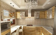 Римские шторы в интерьере кухни